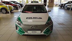 Policijos elektromobilis &bdquo;Hyundai Ionic&ldquo;