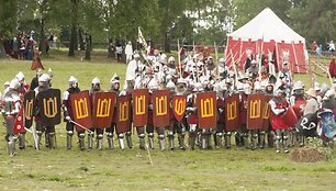 Lietuvos kariuomenės Garbės sargybos kuopos kariai dalyvavo Žalgirio mū&scaron;io inscenizacijoje Griunvalde (Lenkija)