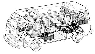 Elektro Transporter schema. (Volkswagen nuotrauka)