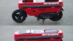 Honda Motocompo buvo sulankstomas į mažą stačiakampį korpusą. (AB12, Wikimedia(CC BY-SA 3.0)