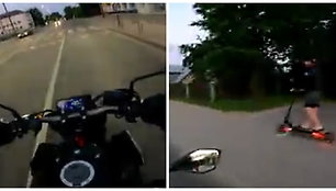 Motociklo ir paspirtuko pasivažinėjimai Kaune