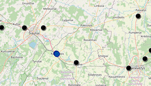 &bdquo;Juodųjų dėmių&ldquo; žemėlapis (2021 m.) &Scaron;iaulių ir Panevėžio apskr.