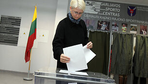 Garliavoje balsavo Neringa Venckienė