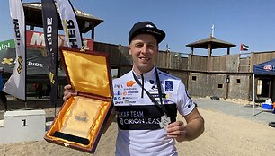A.Gelažninkas ir A.Tamuliūnaitė Dubajaus Cross Country varžybose