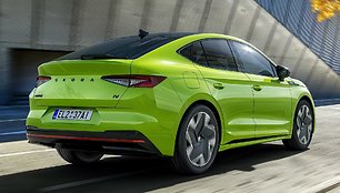 Škoda pristatė didžiausią ir galingiausią elektromobilį Enyaq Coupe RS iV