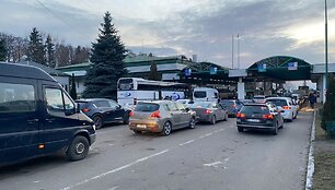 Ukrainos-Lenkijos pasienis važiuojant nuo Lvivo