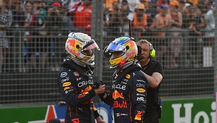 &bdquo;Formulės 1&ldquo; Australijos GP kvalifikacijos nugal&bdquo;Formulės 1&ldquo; Australijos GP kvalifikacijos nugalėtojai: Ch.Leclercas, M.Verstappenas ir S.Perezasėtojai