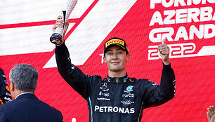 Formulė 1 Baku, lenktynės ir podiumas, G.Russelas
