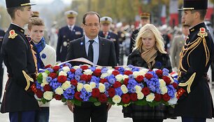 Prancūzijos prezidentas Francois Hollande'as minėjo Pirmojo Pasaulinio karo pabaigos metines