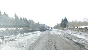 Klaikios eismo sąlygos magistralėje Maskva-Ryga (250 km)
