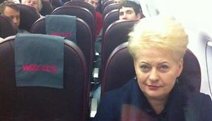 Dalia Grybauskaitė pakeliui į Londoną