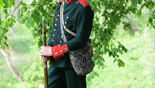Paberžėje atkurti 1863-ųjų metų sukilimo epizodai.