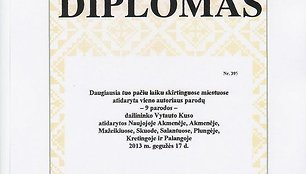 V.Kuso diplomas, liudijantis apie rekordą