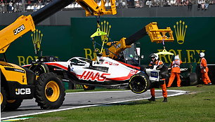 Avarijos ir susidūrimai Formulės 1 Brazilijos GP, K.Magnussenas