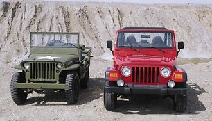 Willys MB ir Jeep Wrangler. (Gamintojo nuotrauka)