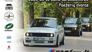 Istorinių BMW gerbėjų renginys„E30fan.lt laiko automobilis“.