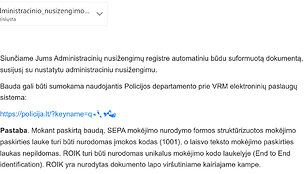 Netikras Administracinio nusižengimo protokolas, i&scaron;siųstas kibernetinės saugos pratybų metu