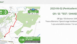Rally Žemaitija, penktadienio greičio ruožų žemėlapiai