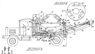 Stepheno Stepaniano betonvežio patento iliustracija.