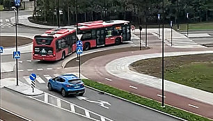 Autobusas naujajame Pilaitės žiede, Smalinės g.