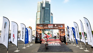 Motociklininkas Mykolas Paulavičius Abu Dhabi Desert Challenge