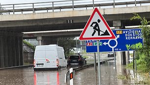 Potvynis po Avižienių viaduku