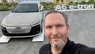 Tadas Ratkevičius Audi A6 e-tron testuose Tenerifėje