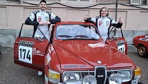 Tado Vitkevičiaus ir Lino Žvinakevičiaus ekipažas Monte Karlo istoriniame ralyje startuoja 1978 metų gamybos &bdquo;SAAB 96 V4&ldquo;