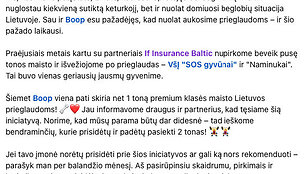 Labdara gyvūnų prieglaudoms (Boop)
