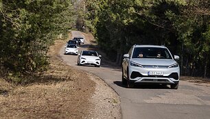 BYD automobilių ir elektromobilių pristatymas
