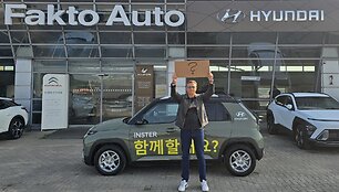 Vitoldas su Hyundai Inster viena įkrova nuvažiavo 590 km 