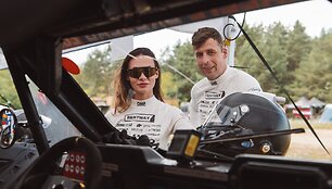 Emilija ir Arūnas Gelažninkai &scaron;lapiose Breslau Rally trasose