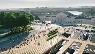 Vilniaus stotis: Zaha Hadid Architects vizualizacija