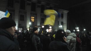Protesto akcija prie Rusijos ambasados Kijeve