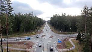 Pertvarkyta Darbėnų sankryža prie Palangos