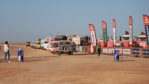 Dakar Classic starto arka, Karolis Rai&scaron;ys ir Christophe Marques