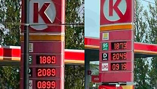 Degalų kainos Circle K Vilniuje gegužės 7 d.