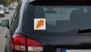 Ąžuolo lapo simbolis. Taip siūloma žymėti senjorų automobilius