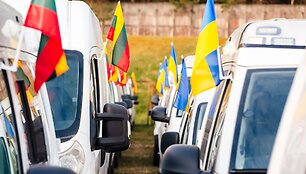 Ukrainos policijai perduoti 79 automobiliai 