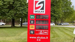 Degalų kainos degalinėje Skulas gegužės 20 d.