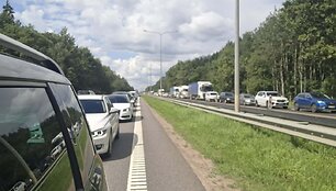 Spūstis magistralėje A1 ties Kaunu