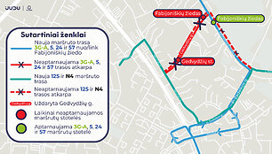 Eismo pokyčiai Gedvydžių gatvėje Vilniuje