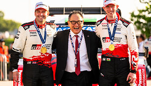 FORUM8 Japonijos WRC ralis: Akio Toyoda (JPN), Elfyn Evans (GBR), Scott Martin
