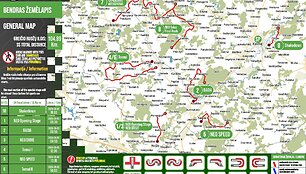 Visos trasos. Rally Žemaitija 2026 trasų žemėlapiai