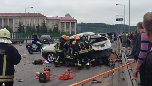 Avarija ant Edukologijos universiteto tilto 2014 m. birželio 02 d. 