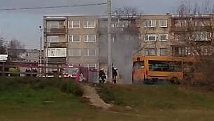 Žvėryne degė autobusas