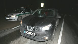&bdquo;Nissan&ldquo; Klaipėdos rajone parblo&scaron;kė moterį pėsčiųjų perėjoje 2014 m. gruodžio 14 d. 