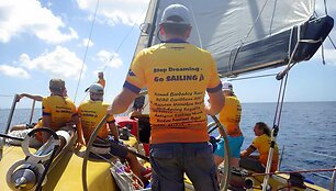 Jachta &bdquo;Ambersail&ldquo; startavo Karibų regatoje  2015 m. sausio 21 d. 