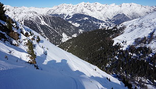 Slidinėjimas Austrijos Išgle (Ischgl): žavingos Alpės Ischglo pusėje