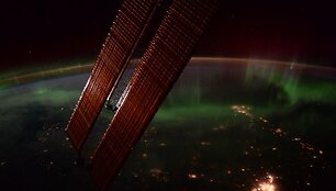 Astronautų S.Kelly ir T.Pike'o nuotraukose - &Scaron;iaurės pa&scaron;vaistė vir&scaron; Ramiojo vandenyno